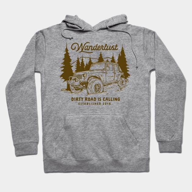 Wanderlust Jeep Hoodie by eazy dead